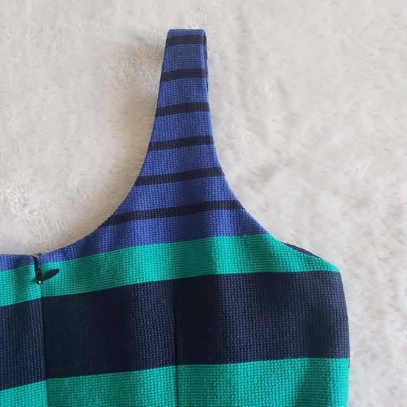 LOFT Sleeveless Fit & Flare Lined Stripe Multicolor DressSZ 00 - Picture 12 of 16